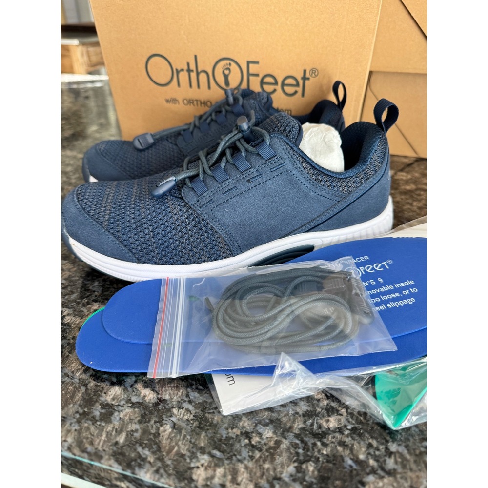 Orthofeet Francis Blue Womens Walking Shoes Sneakers 843 Narrow A‎ Size 9